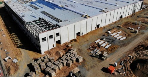 The construction site of the future Tesla Gigafactory is seen in Gruenheide near Berlin, Germany, September 19, 2020. (Reuters Photo)