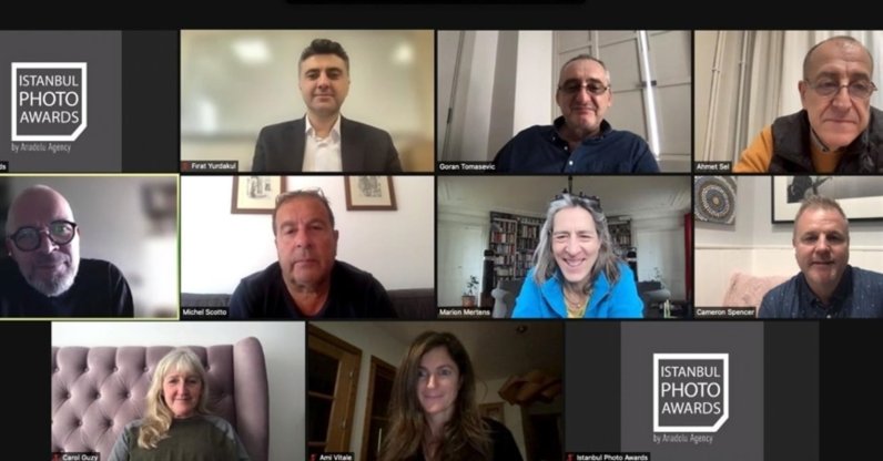 A still shot from online jury sessions of the Istanbul Photo Awards 2022. (AA Photo)