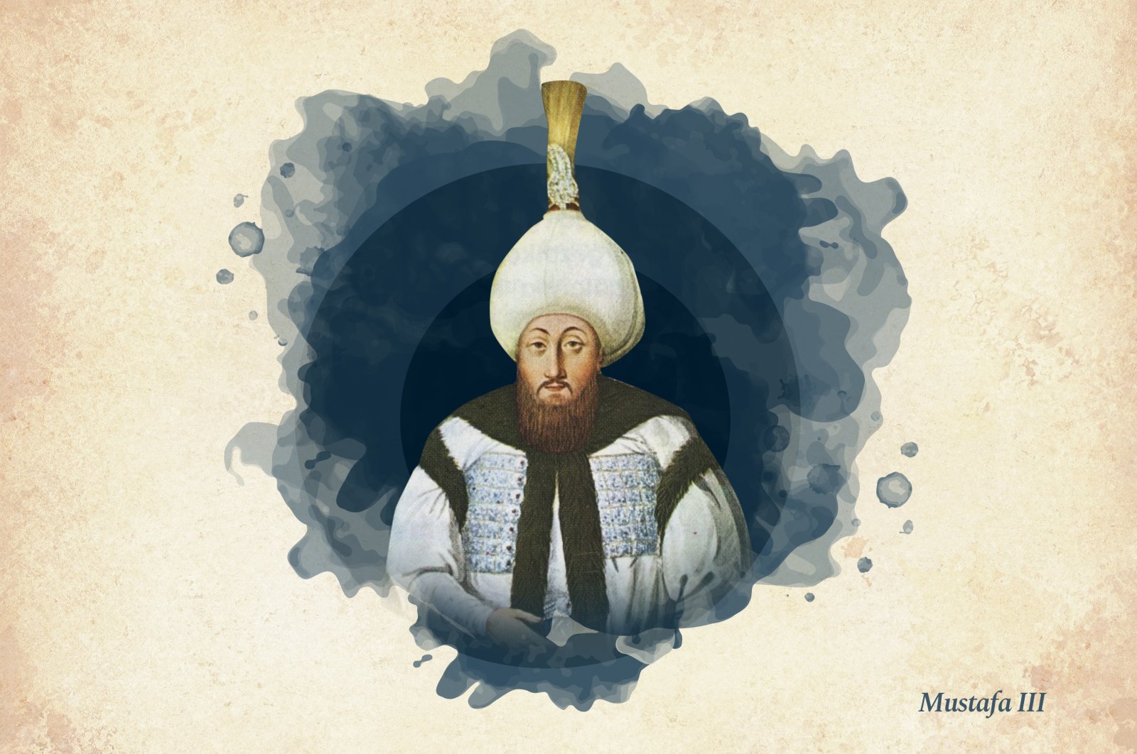 This widely used illustration shows Sultan Mustafa III, the 26th ruler of the Ottoman Empire. (Wikimedia/ Edited by Büşra Öztürk)