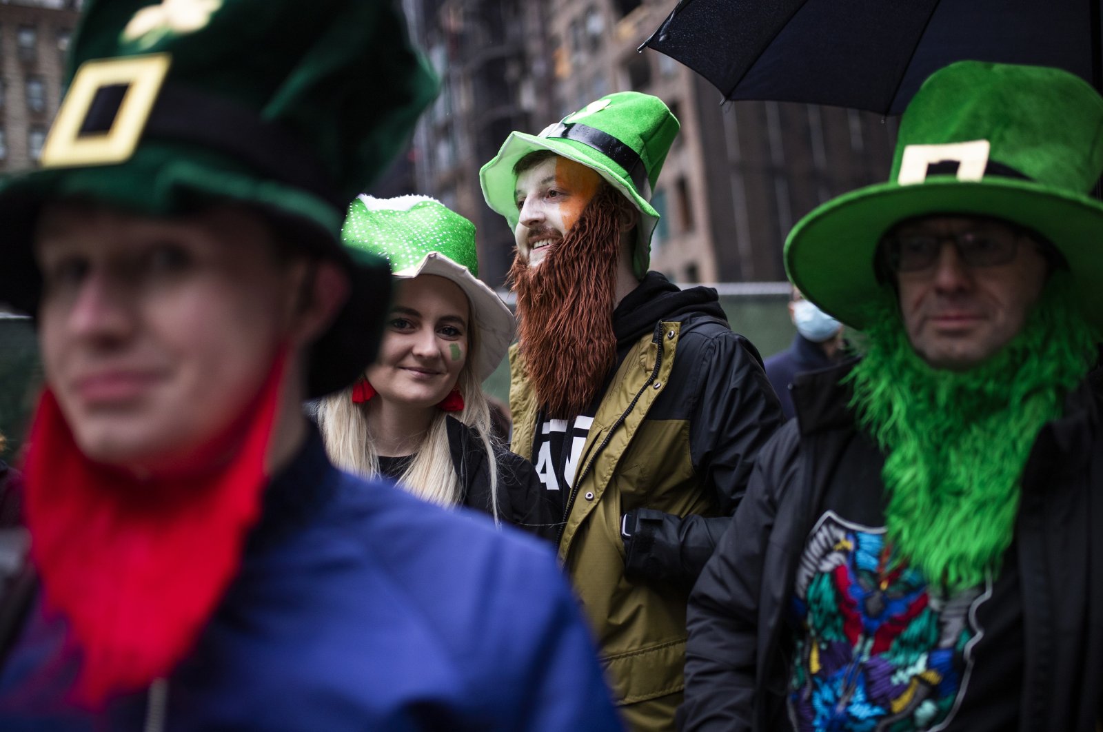 People watch the St. Patrick&#039;s Day Parade on Fifth Avenue, in New York, U.S., March 17, 2022. (AP Photo)