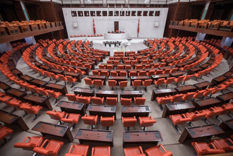 A view of the interior of the Turkish Parliament, in the capital Ankara, Turkey, Oct. 1, 2018. (AA File Photo)