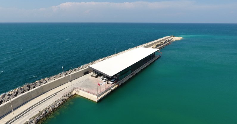 The Hatay Sea Bus (HADO) port and the sea border gate in Hatay, southern Turkey, March 17, 2022. (AA Photo)