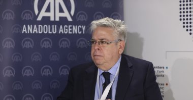 European Parliament standing rapporteur on Turkey Nacho Sanchez Amor speaks to Anadolu Agency (AA) on the sidelines of the Antalya Diplomacy Forum, Antalya, Turkey, March 13, 2022. (AA Photo)