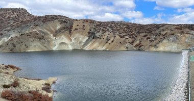 An artificial lake in Eskişehir, central Turkey, March 16, 2022. (IHA Photo)