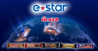 Logos of Yıldız Holding&#039;s online channel sales company eStar and its biscuit brand Ülker are seen in this file photo. (Courtesy of eStar)