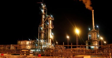 A Russian state flag flies on the top of a diesel plant in the Yarakta Oil Field, owned by Irkutsk Oil Company (INK), in Irkutsk Region, Russia, March 10, 2019. (Reuters Photo)