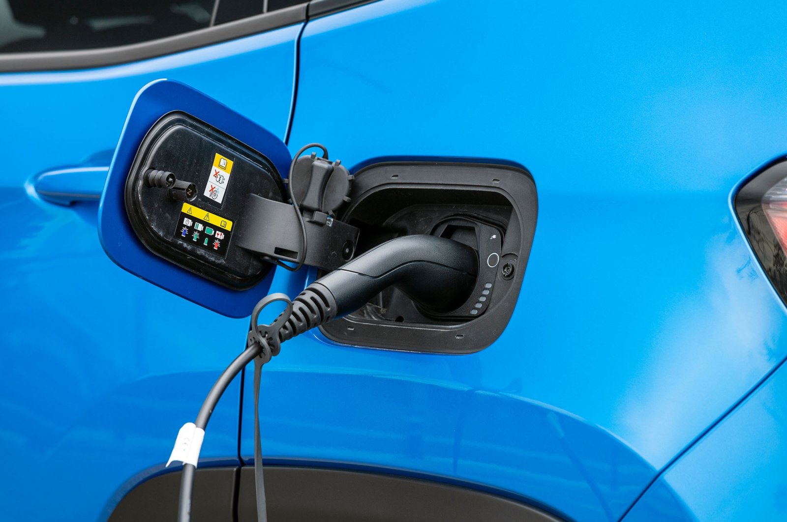 An electric SUV is being charged at a station in Istanbul, Turkey, Feb. 1, 2021. (Shutterstock Photo)