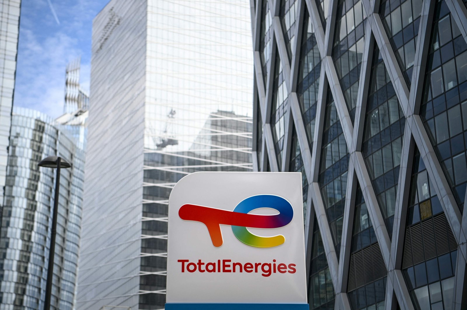 The new TotalEnergies in La Defense on the outskirts of Paris, France, May 28, 2021. (AFP Photo)