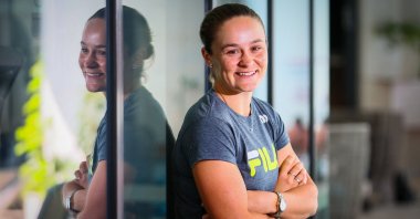 Australian Ashley Barty following a press conference announcing her retirement from tennis, Brisbane, Australia, March 24, 2022. (AFP Photo)