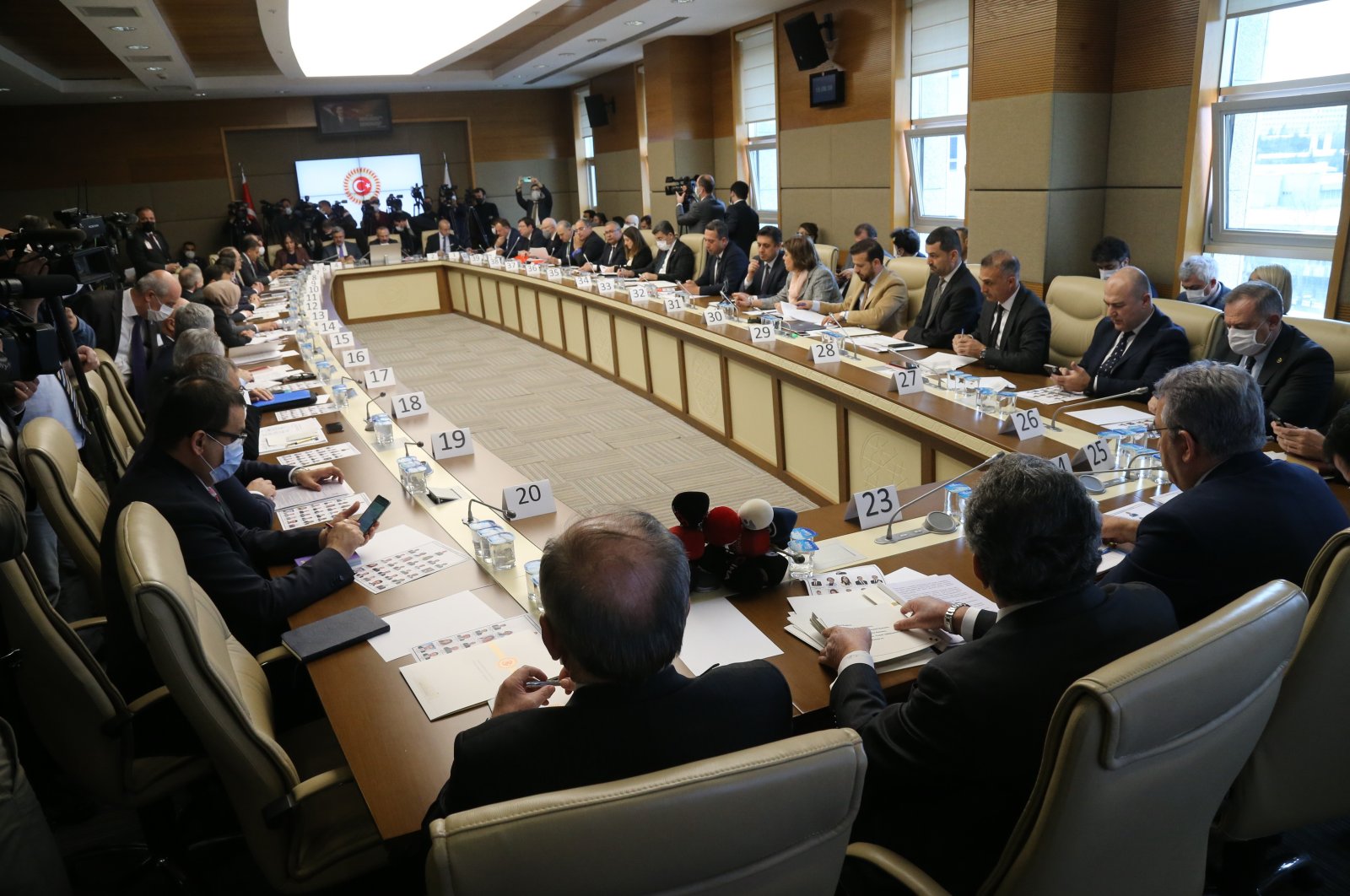 The Constitutional Committee of the Turkish Parliament attends a meeting in Ankara, Turkey, March 23, 2022. (IHA Photo)