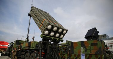 Soldiers present an anti-missile system SAMP/T by Thales at an international military fair in Kielce, southern Poland, Sept. 2, 2014. (Reuters Photo)