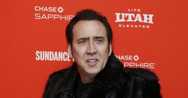 Nicolas Cage poses at the premiere of &quot;Mandy&quot; during the 2018 Sundance Film Festival in Park City, Utah, U.S., Jan. 19, 2018. (AP Photo)
