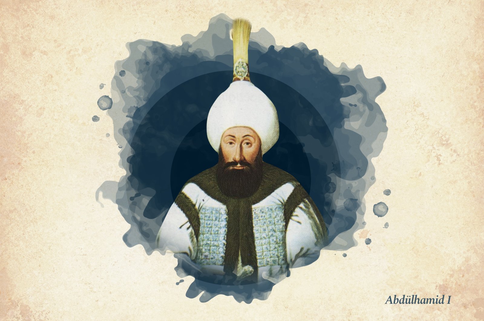 This widely used illustration shows Sultan Abdülhamid I, the 27th ruler of the Ottoman Empire. (Wikimedia / Edited by Büşra Öztürk)