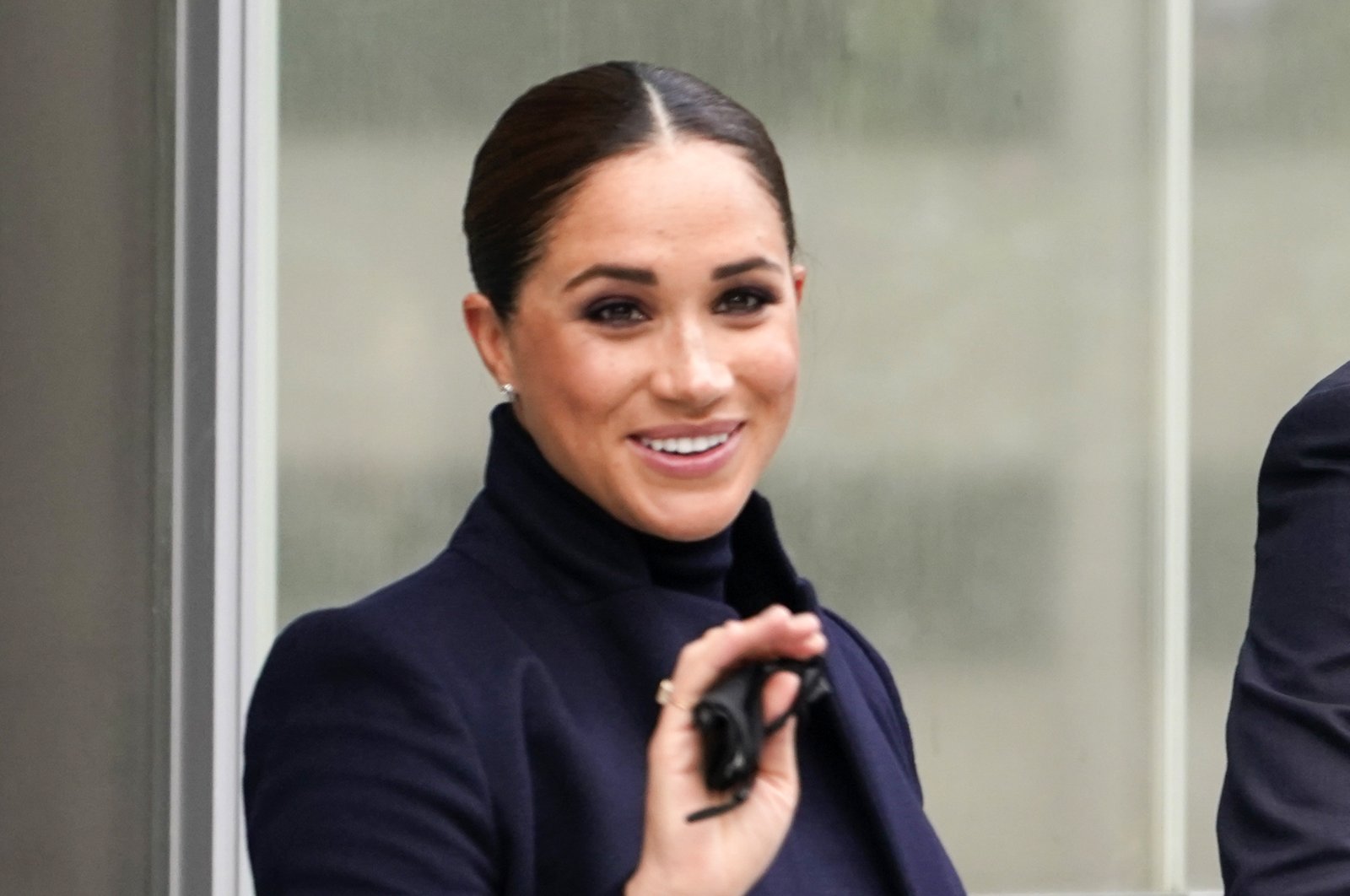Meghan Markle, the Duchess of Sussex, appears at the National September 11 Memorial &amp; Museum in New York, U.S., Sept. 23, 2021. (AP Photo)