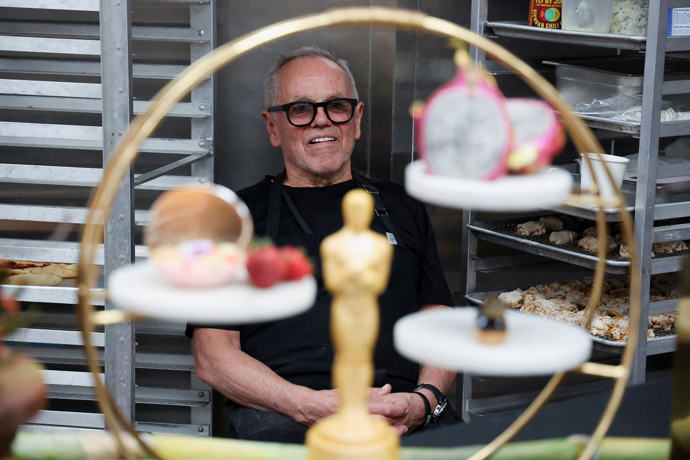 Chef Wolfgang Puck sits during a preview of the food, beverages and decor of this year’s Governors Ball, the Academy’s official post-Oscars celebration following the 94th Oscars ceremony, in Hollywood, California, U.S., March 24, 2022. (Reuters Photo)