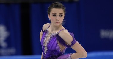 Russia's Kamila Valieva before a 2022 Winter Olympics event, Feb. 15, 2022, Beijing, China. (AP Photo)