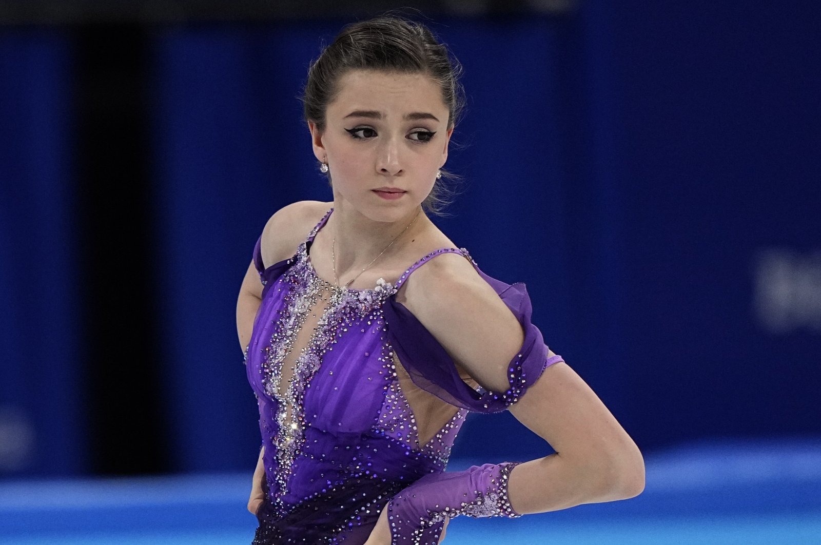 Russia&#039;s Kamila Valieva before a 2022 Winter Olympics event, Feb. 15, 2022, Beijing, China. (AP Photo)