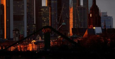 The Frankfurt skyline is pictured, as the spread of the COVID-19 pandemic continues, Frankfurt, Germany, Jan. 5, 2022. (Reuters Photo)