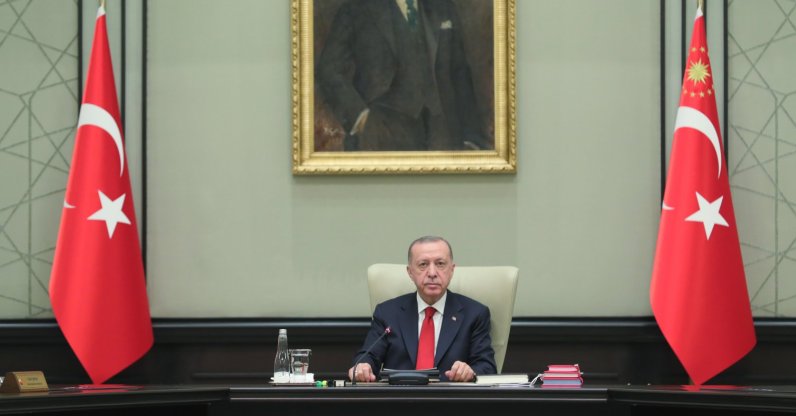President Recep Tayyip Erdoğan is seen before a Cabinet meeting at Ankara's Presidential Complex, March 28, 2022 (AA Photo)