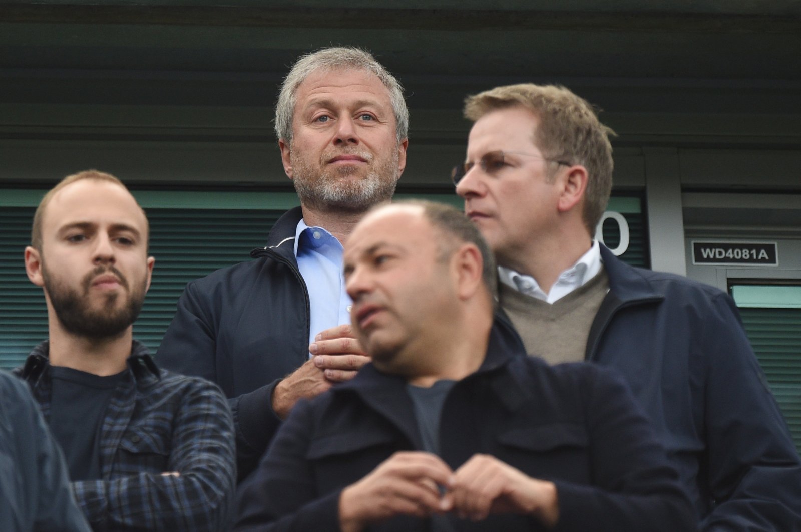 Chelsea owner Roman Abramovich (top C) watches during the English Premier League football match between Chelsea FC and Sunderland at Stamford Bridge in London, Britain, May 21, 2017. (EPA Photo)