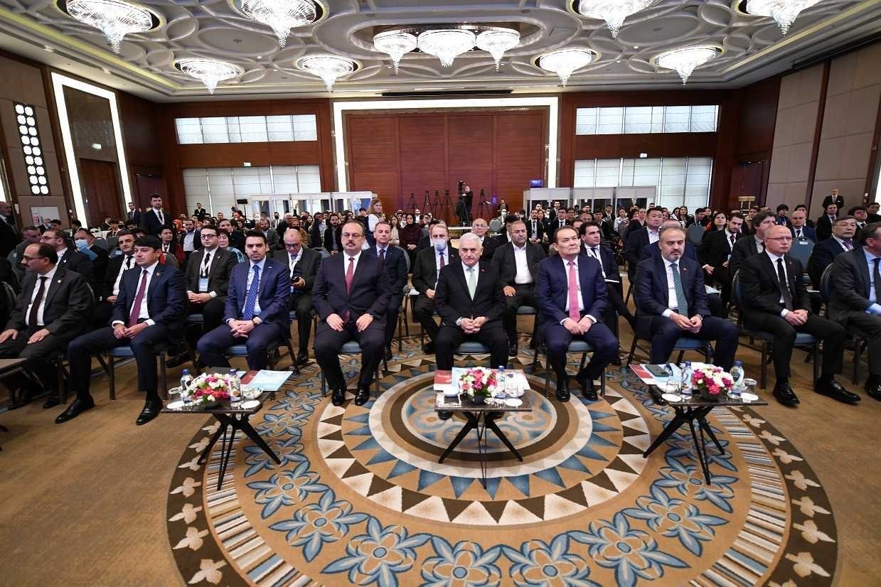 Representatives of Turkic states gather for the 2nd Diaspora Forum hosted by Turkey’s Presidency of Turks Abroad and Related Communities (YTB), Bursa, Turkey, March 28, 2022. (Courtesy of YTB)