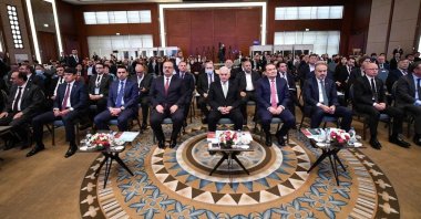 Representatives of Turkic states gather for the 2nd Diaspora Forum hosted by Turkey’s Presidency of Turks Abroad and Related Communities (YTB), Bursa, Turkey, March 28, 2022. (Courtesy of YTB)