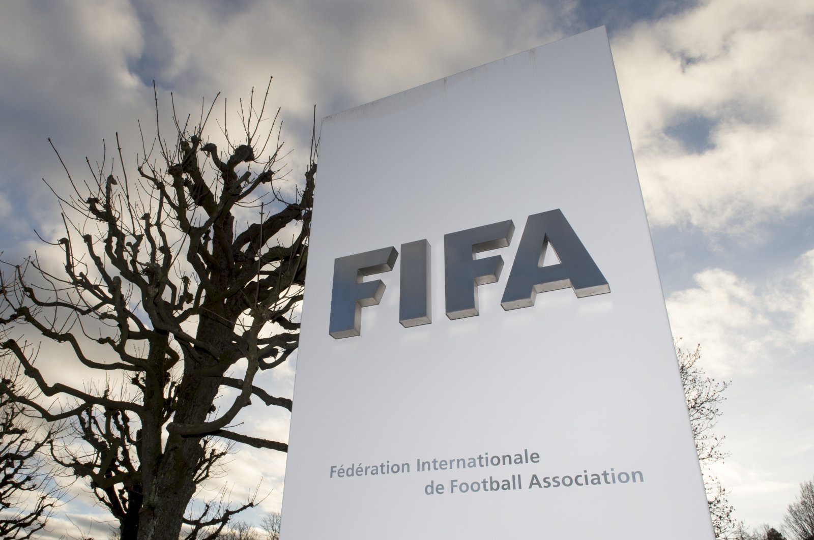 The FIFA logo is pictured outside of the FIFA Headquarters, Zurich, Switzerland, Dec. 17, 2015 (EPA Photo)