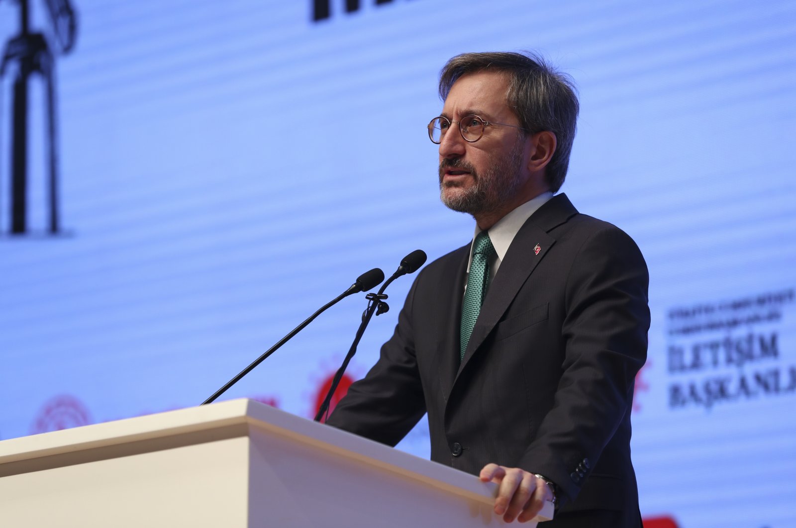 Presidential Communications Director Fahrettin Altun speaks at the 2nd International Media and Islamophobia Forum, March 15, 2022. (AA File Photo)