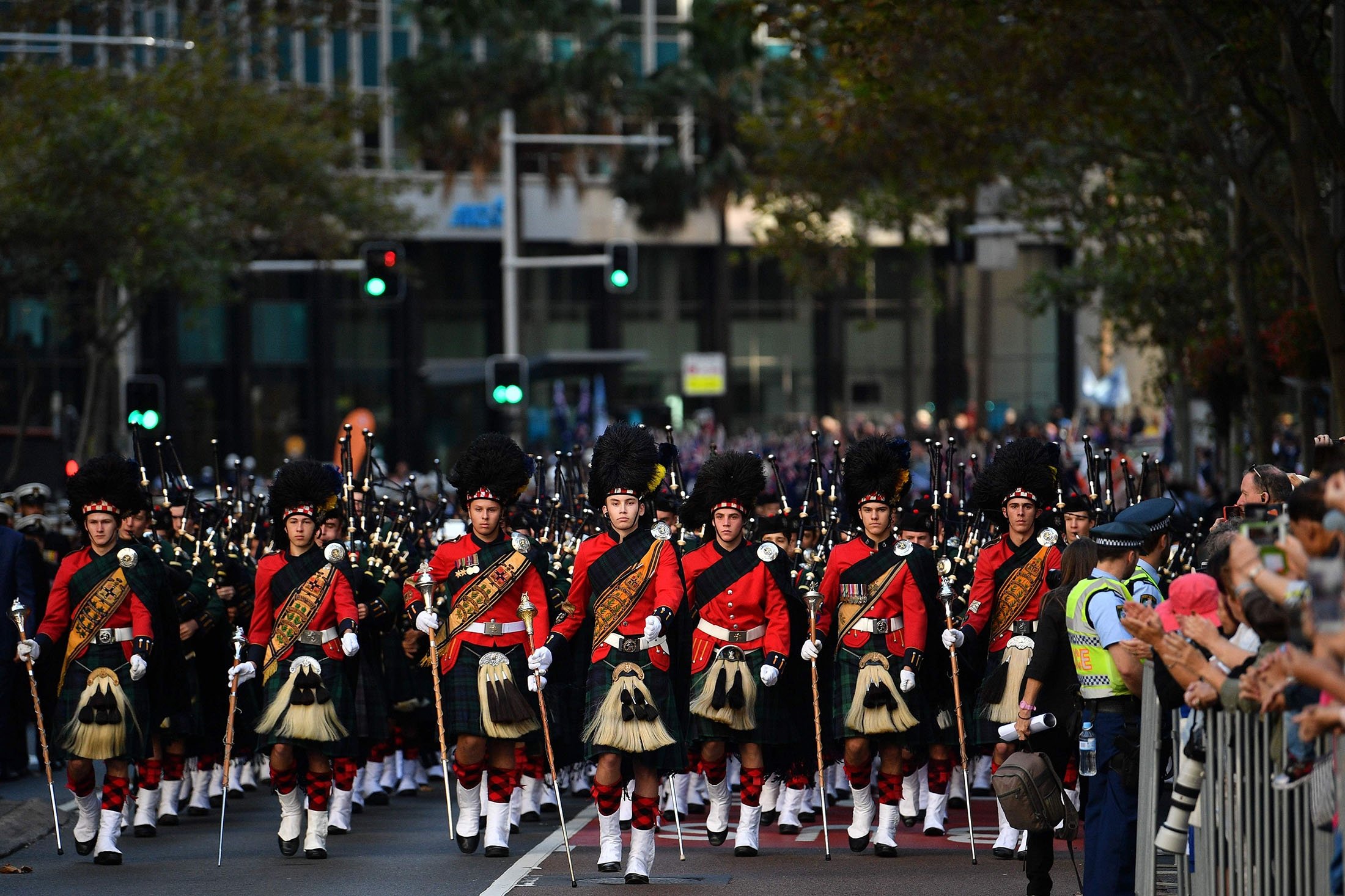 Participants march in the Anzac Day parade in Sydney, Australia, April 25, 2019. (AFP Photo)