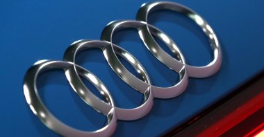 The Audi logo is seen on an Audi e-tron vehicle in Ingolstadt, Germany, March 14, 2019. (AP Photo)