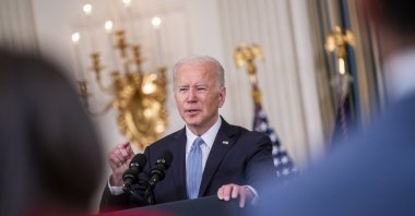 President Joe Biden delivers remarks on the March jobs report at the White House in Washington, D.C., U.S., April 1, 2022. (EPA Photo)
