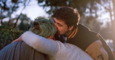 Bartu Kaan Özdişçi, "lastkissbeforethepandemic," inkjet print on matt-fibre papier, 50 by 35 centimeters, 2020. (Photo by Matt Hanson)