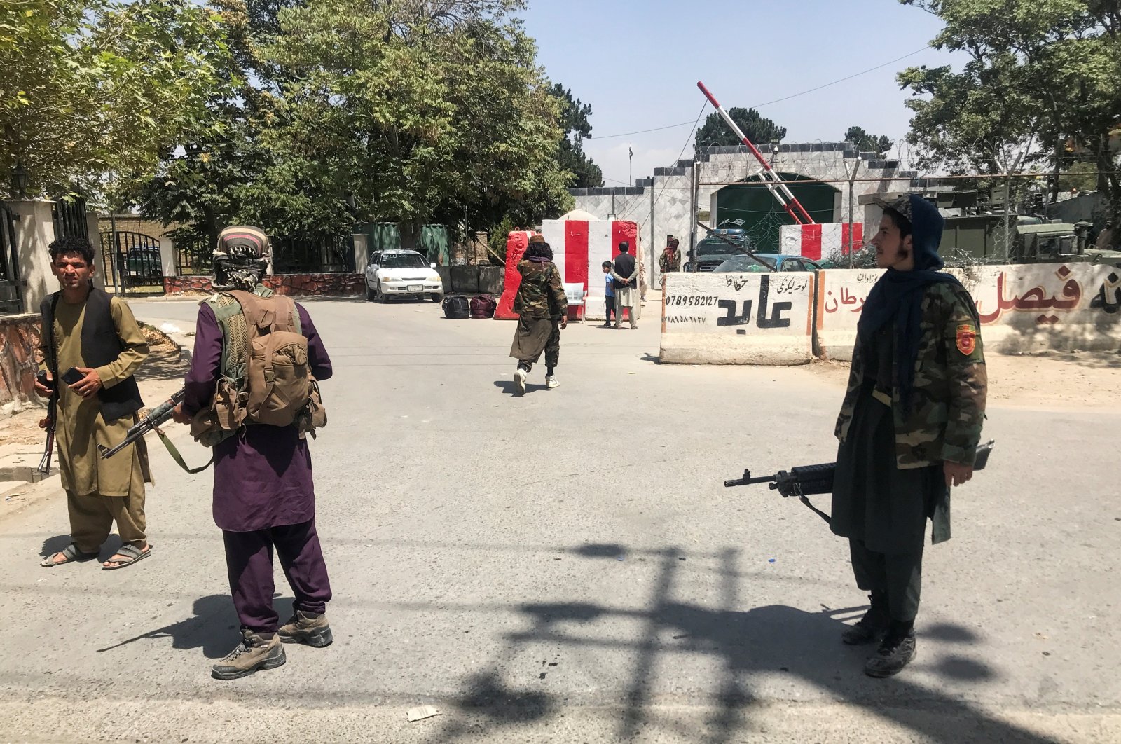 Taliban forces stand guard in Kabul, Afghanistan, Aug. 16, 2021. (Reuters File Photo)