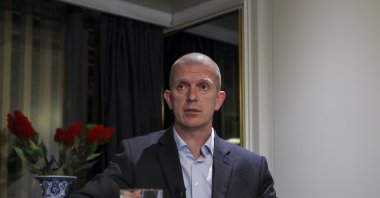 Martin Herem, the commander of the Estonian Defence Forces, speaks to the Anadolu Agency (AA) in the capital Ankara, Turkey, April 1, 2022. (AA Photo)