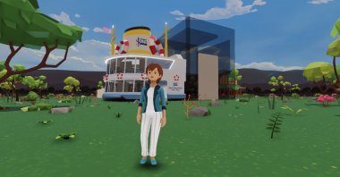 Preview from the NFT exhibition called "A Walk on the Bosporus with Paintings," April 1, 2022. (Photo courtesy of İş Sanat)