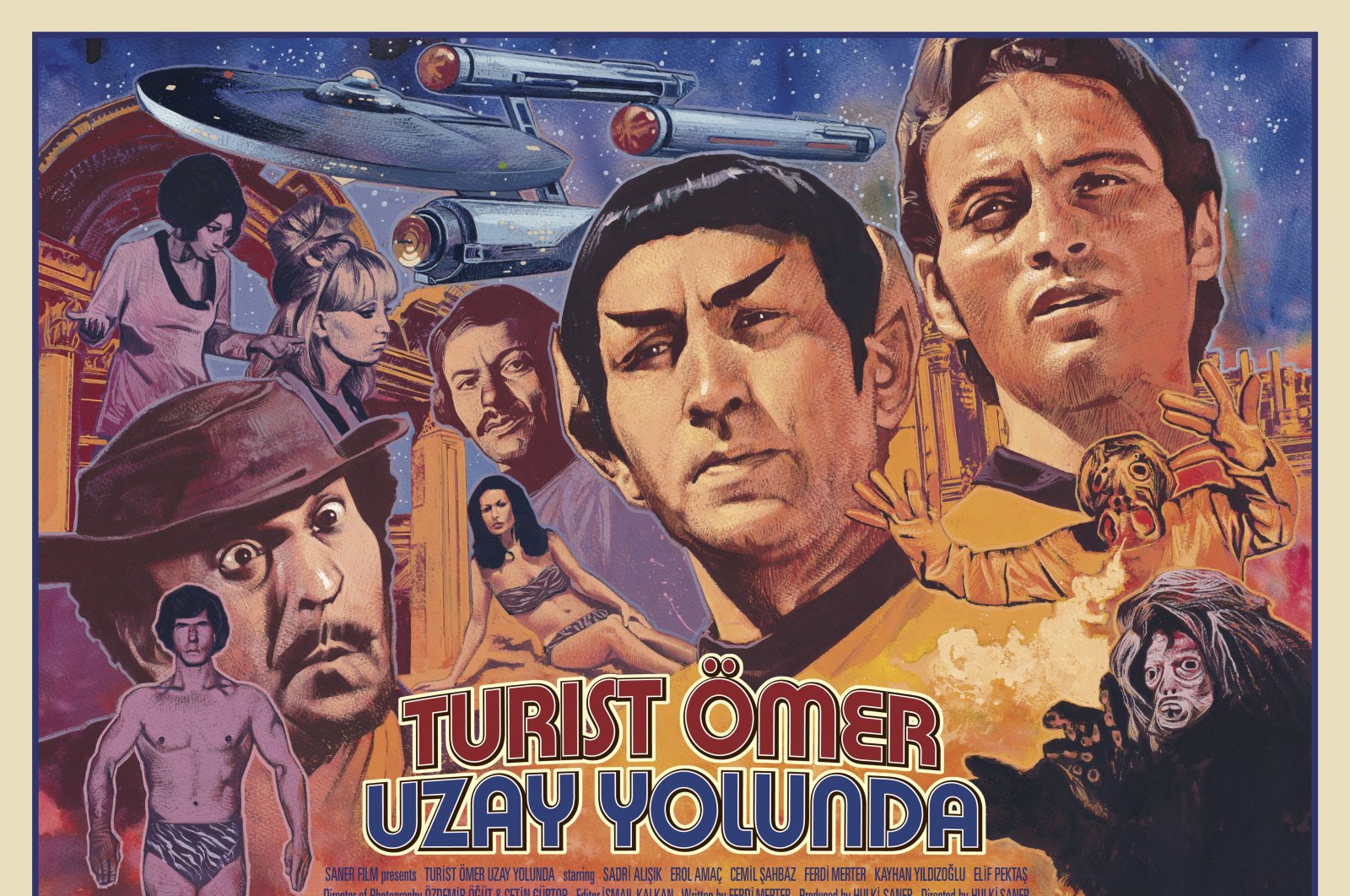 A poster for “Turist Ömer Uzay Yolunda” by Graham Humprey. (“Ömer the Tourist in Star Trek”)
