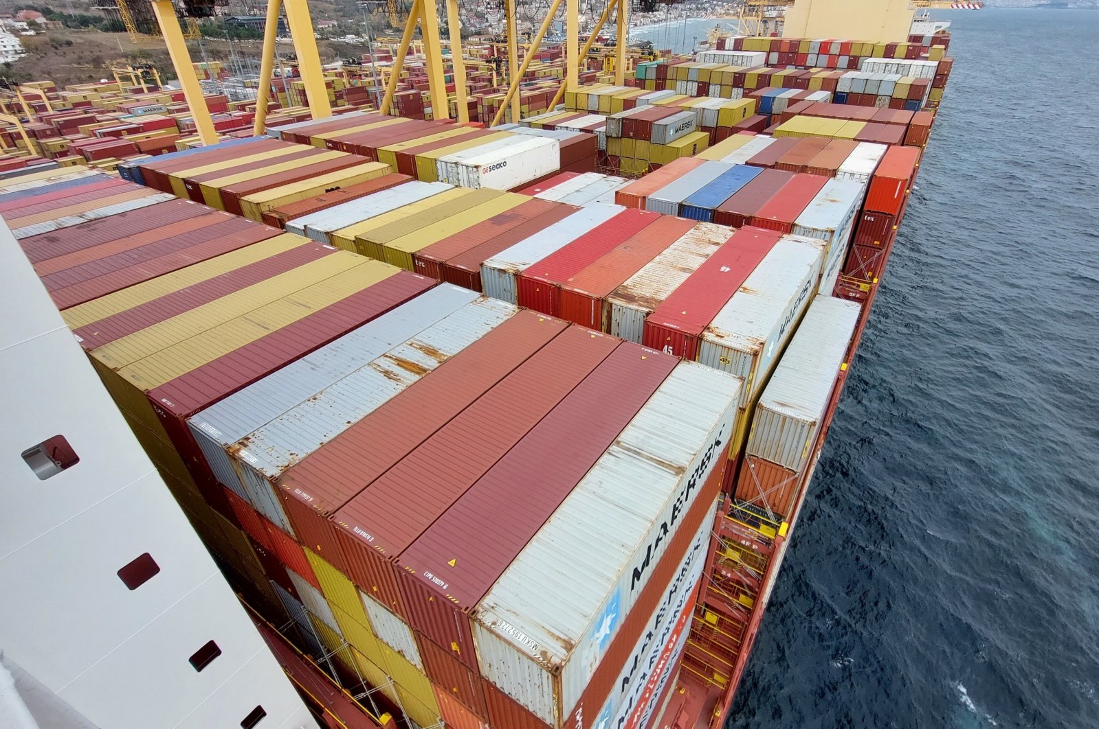 Containers are seen at a Turkish port, April 4, 2022 (IHA Photo)