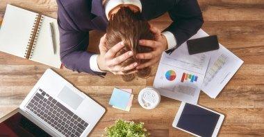 An illustration of a person who is stressed out, March 30, 2022. (DHA Photo)