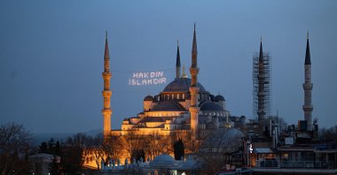 The Blue Mosque, on the eve of the first day of the Muslim holy month of Ramadan, in Istanbul, Turkey, April 1, 2022. (AFP Photo)