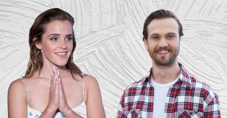 A photo combination of Emma Watson (L) and Aras Bulut Iynemli.
