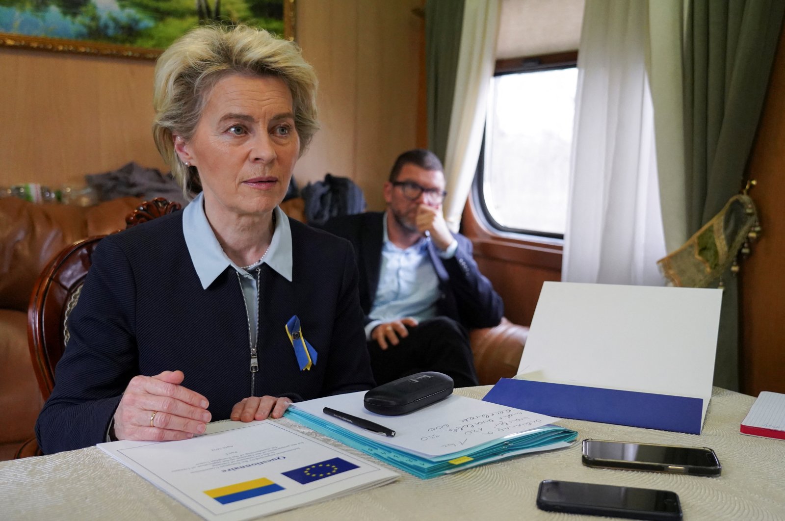 European Commission President Ursula von der Leyen travels to Kyiv, Ukraine, April 8, 2022. (Reuters Photo) 