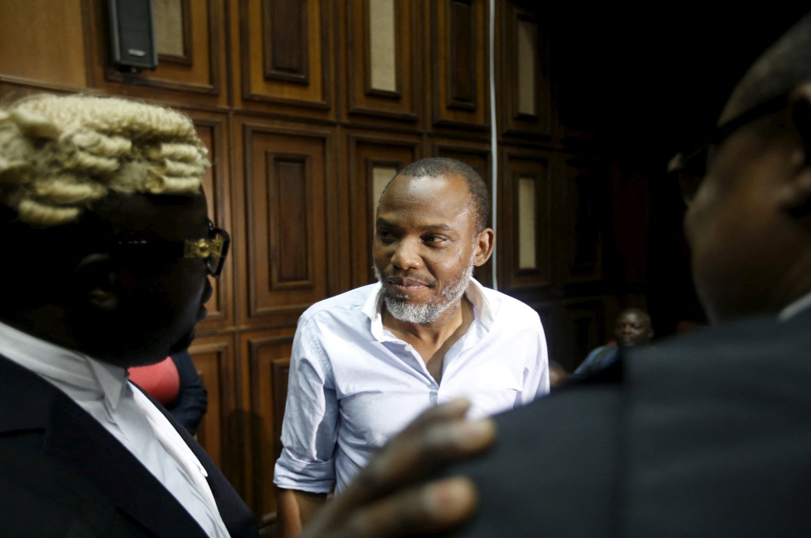 Indigenous People of Biafra (IPOB) leader Nnamdi Kanu is seen at the Federal high court Abuja, Nigeria, Jan. 20, 2016. (Reuters Photo)