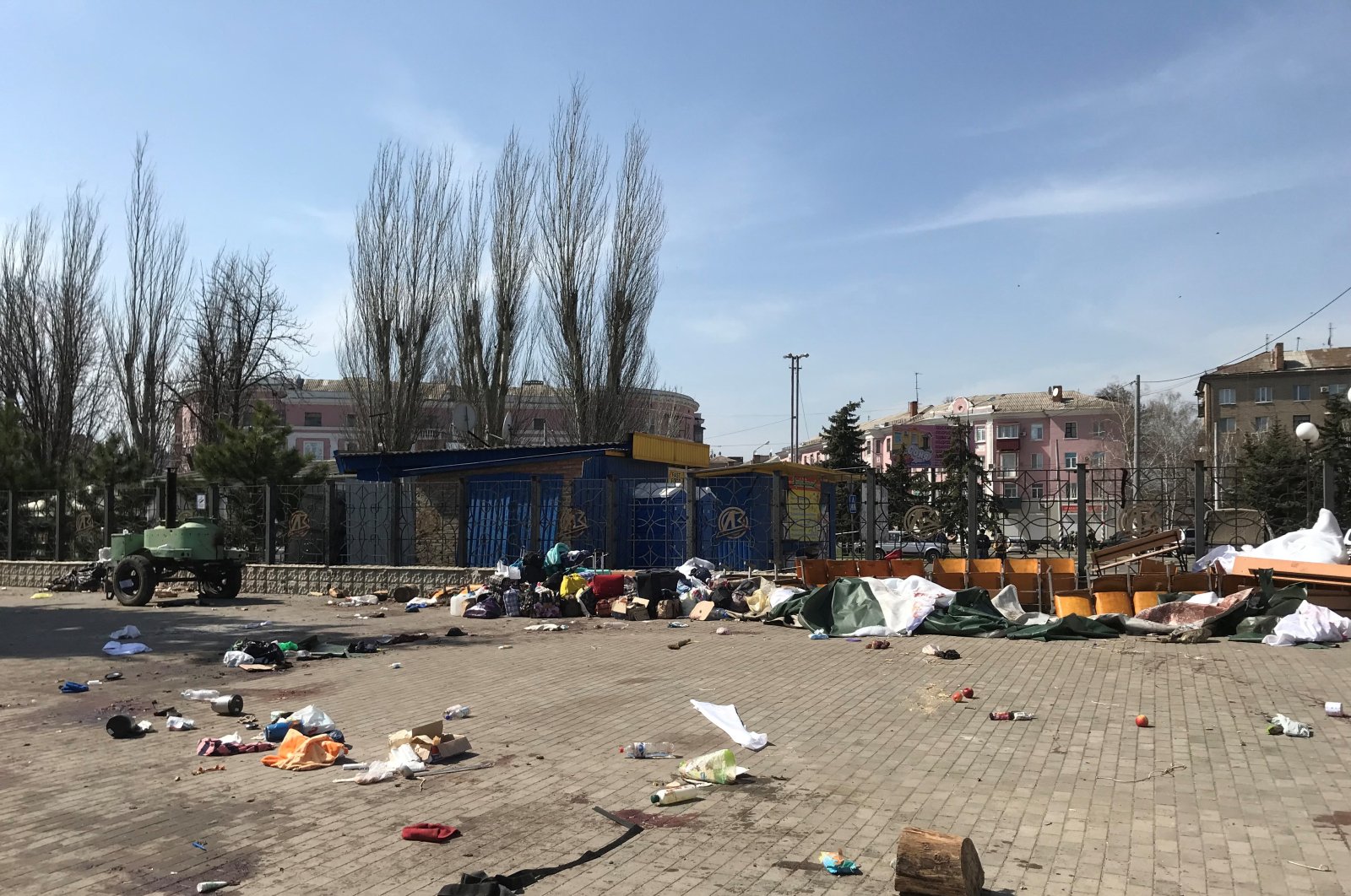 A general view shows the site of a missile strike at a train station, amid Russia&#039;s invasion of Ukraine, Kramatorsk, Ukraine, April 8, 2022. (Reuters Photo)