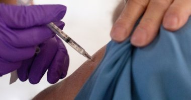 A 50 years old and immunocompromised resident receives a second booster shot of the coronavirus vaccine in Waterford, Michigan, U.S., April 8, 2022. (Reuters Photo)