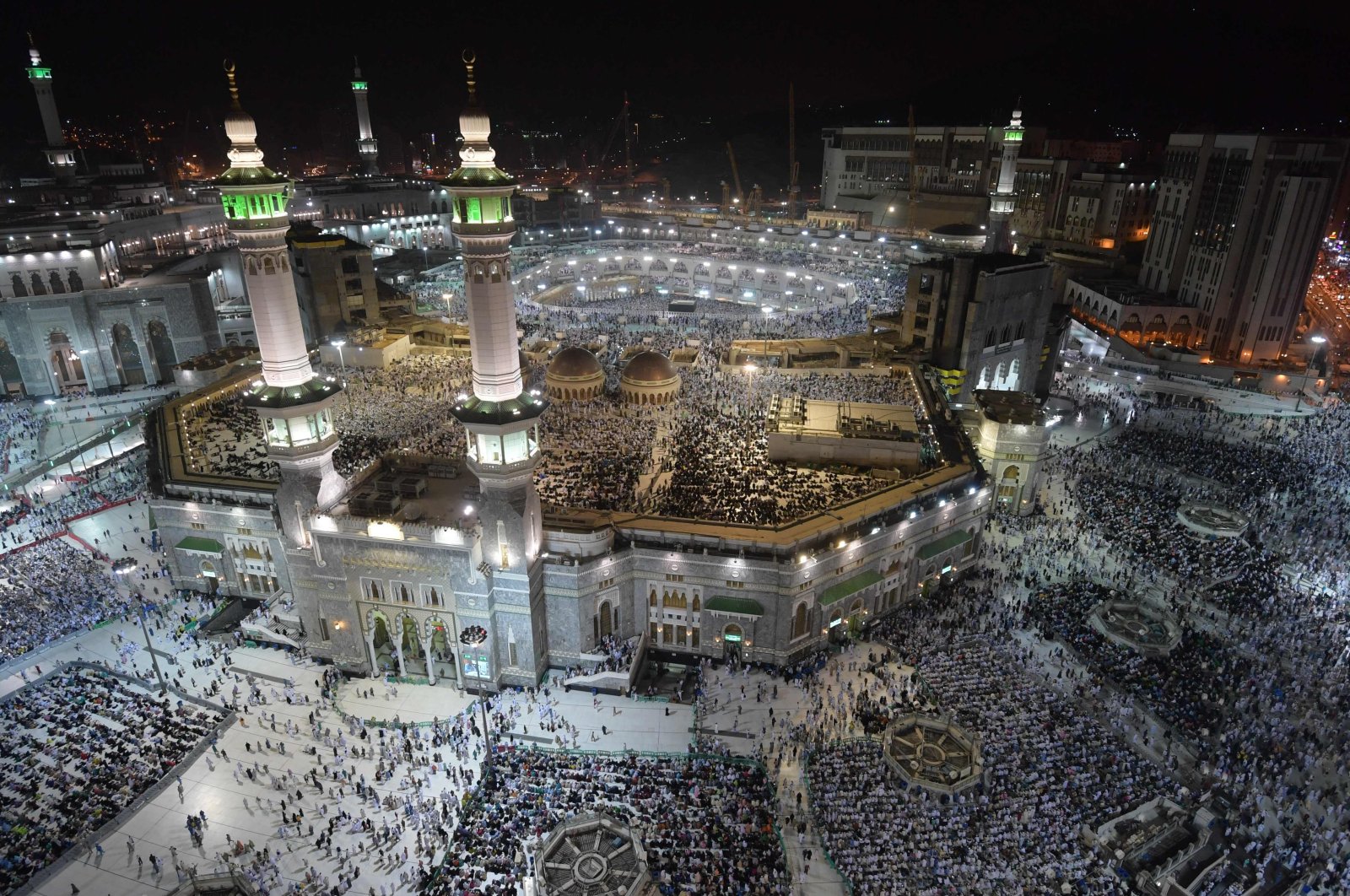 Muslim pilgrims gather at the Grand Mosque in Saudi Arabia&#039;s holy city of Mecca prior to the start of the annual Hajj pilgrimage in the holy city, Mecca, Saudi Arabia, Aug. 7, 2019. (AFP File Photo)