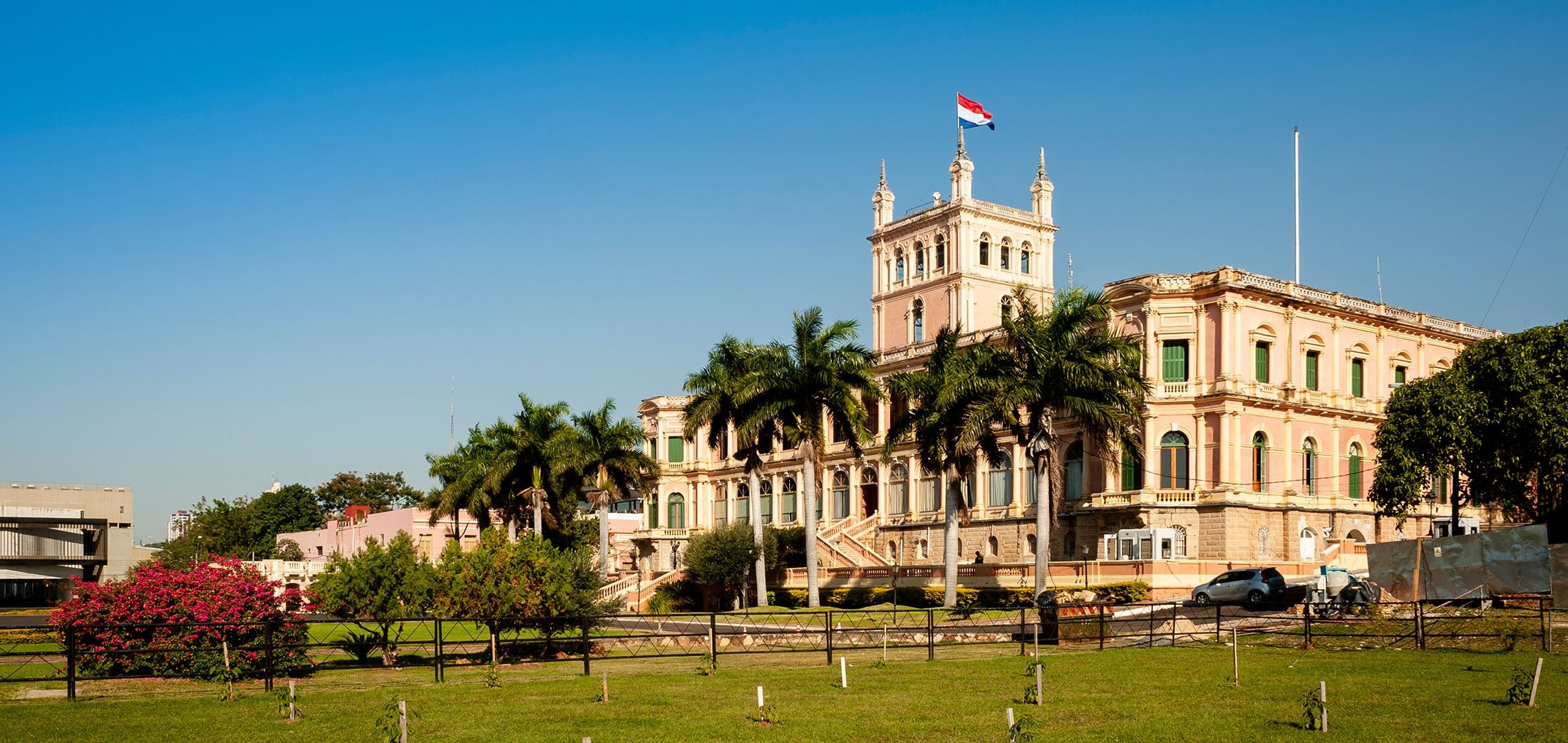 The Palacio de Lopez, a palace that serves as the seat of the President of Paraguay, can be seen in the capital Asuncion, Paraguay, July 15, 2018. (Shutterstock Photo)
