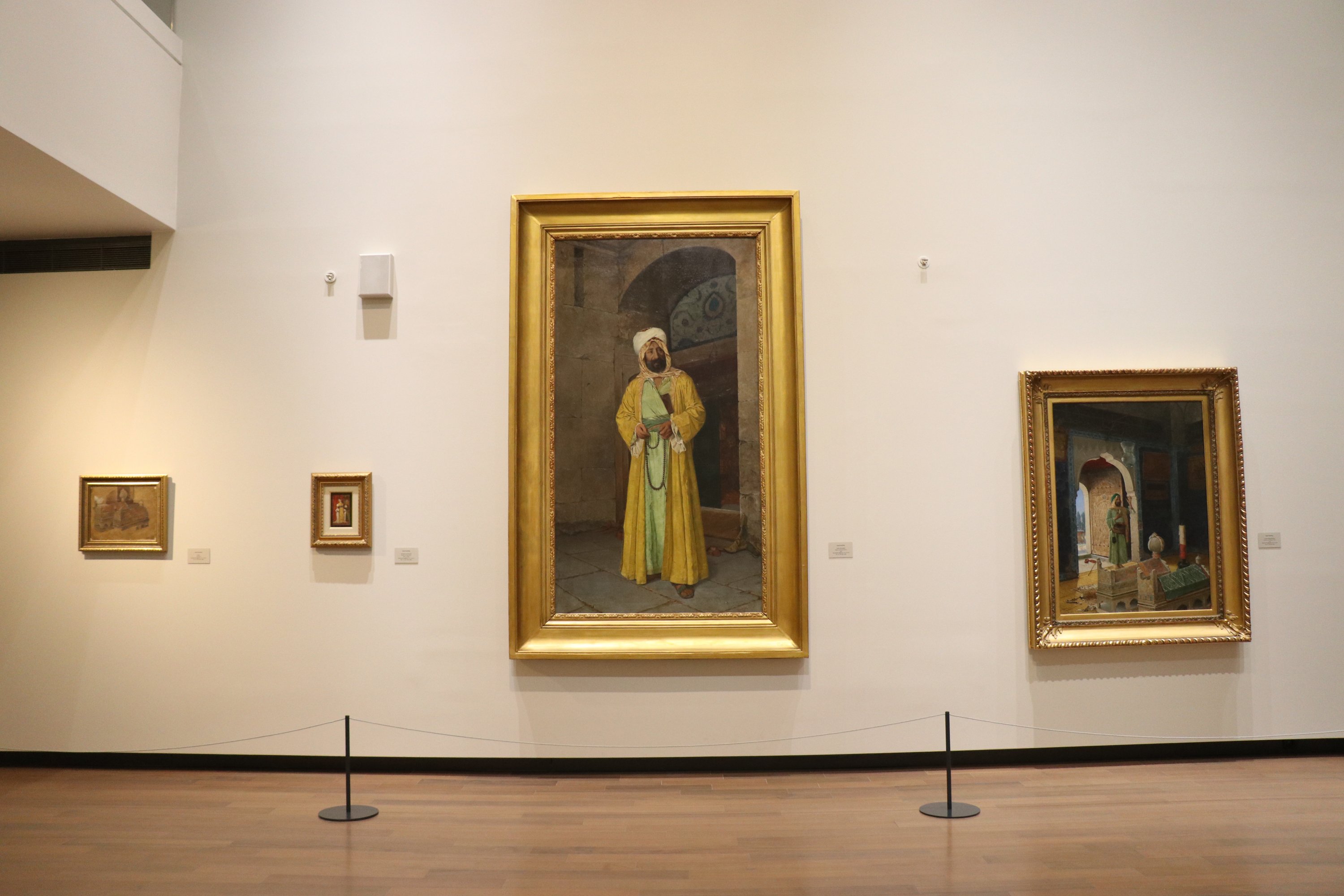 A view of the MSGSÜ exhibition at the Istanbul Museum of Painting and Sculpture. 
