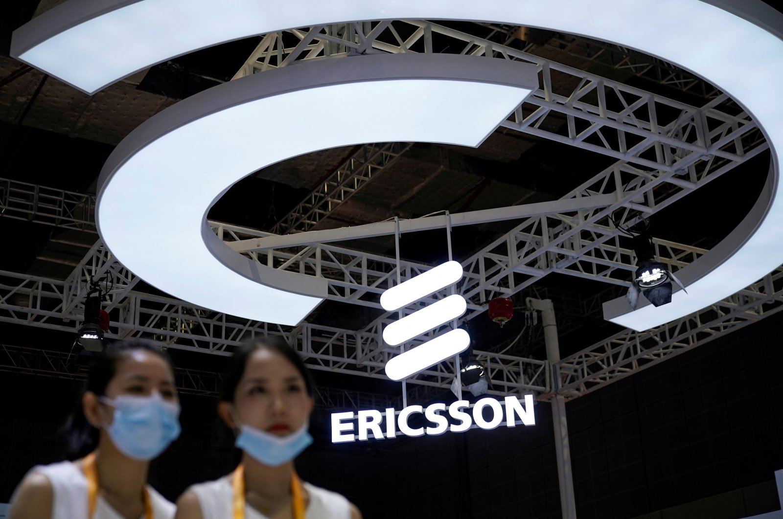 An Ericsson sign is seen at the third China International Import Expo (CIIE) in Shanghai, China, Nov. 5, 2020. (Reuters Photo)