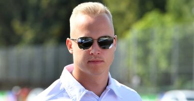 Nikita Mazepin ahead of the Italian Grand Prix, Monza, Italy, Sept. 12, 2021. (Reuters Photo)