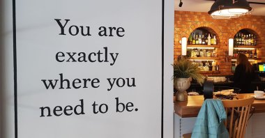 A restaurant sign says it all, in Akyaka, Muğla, Turkey. (Photo by Leyla Yvonne Ergil)